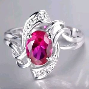 Natural Ruby (lab created) 2.45 ct size 7 (New)